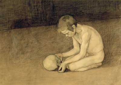 Boy with Skull by Magnus Enckell